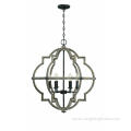 6-Lights Wood Tone Chandelier Lamps and Lanterns